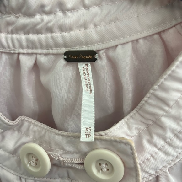 Free People Light Blush Pink Midnight Bomber Jacket - Picture 4 of 7